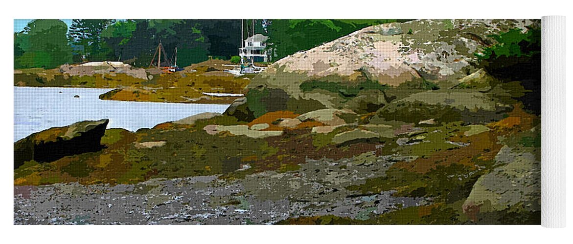 Maine Yoga Mat featuring the photograph Maine Coast #1 by Robert Bissett