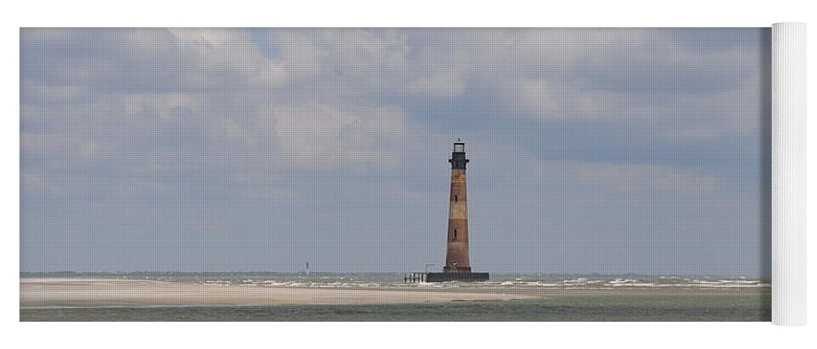 Morris Island Lighthouse. Lighthouse Yoga Mat featuring the photograph Morris Island Lighthouse - Charleston South Carolina #1 by Dale Powell
