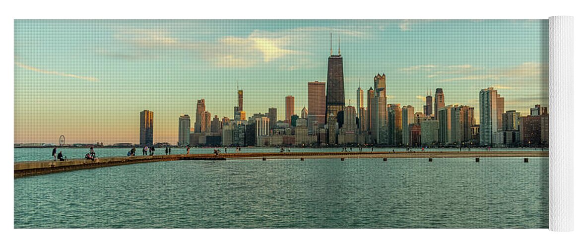 Chicago Yoga Mat featuring the photograph North Avenue Beach - Chicago, IL #1 by Bobby K