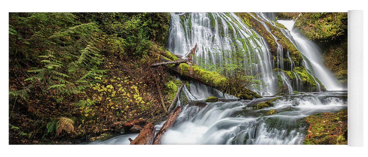 Falls Yoga Mat featuring the photograph Panther Creek Falls #1 by Alex Mironyuk