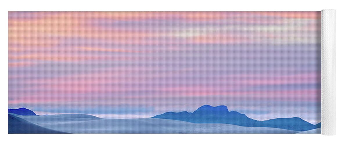 00557663 Yoga Mat featuring the photograph Pink Sunset, White Sands Nm, New Mexico #1 by Tim Fitzharris
