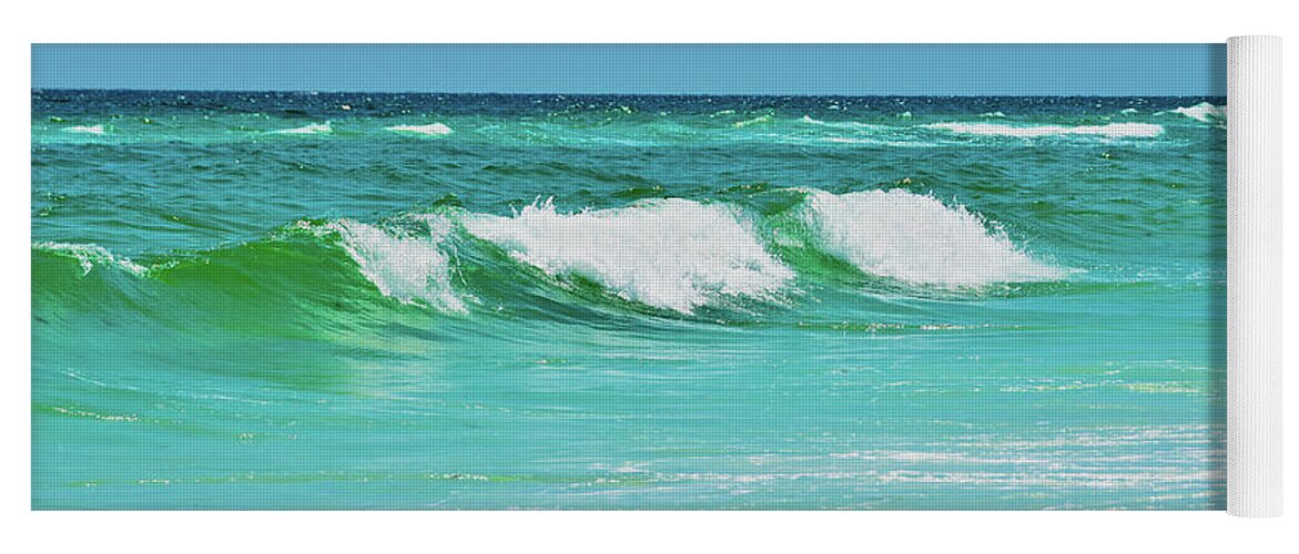 Beach Yoga Mat featuring the photograph Waves by Christine Dekkers