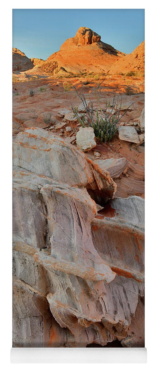 Valley Of Fire State Park Yoga Mat featuring the photograph Sandstone Artwork in Valley of Fire #1 by Ray Mathis
