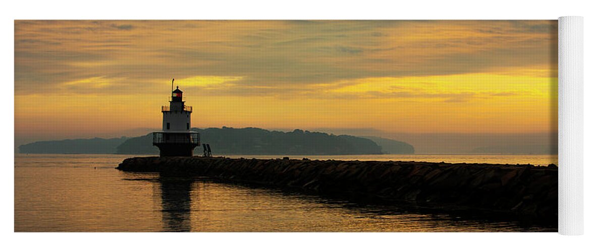 Lighthouse Yoga Mat featuring the photograph Spring Point Ledge Lighthouse #1 by Diane Diederich