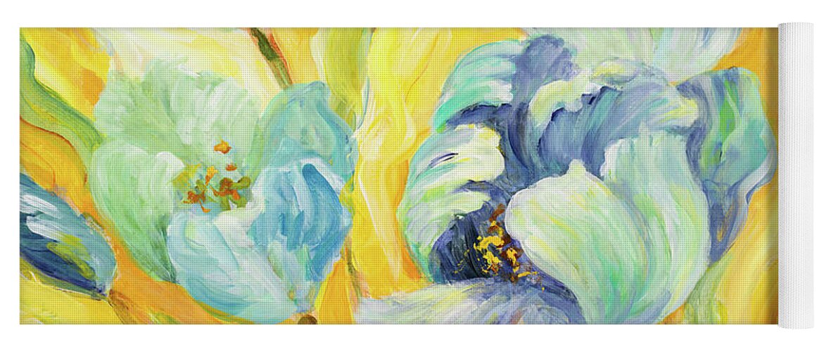 Tulips Yoga Mat featuring the painting Tulips Sway #1 by Lanie Loreth