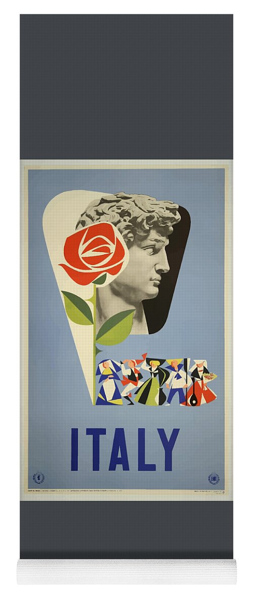 Italy Yoga Mat featuring the painting Vintage Travel Poster - Italy #1 by Esoterica Art Agency