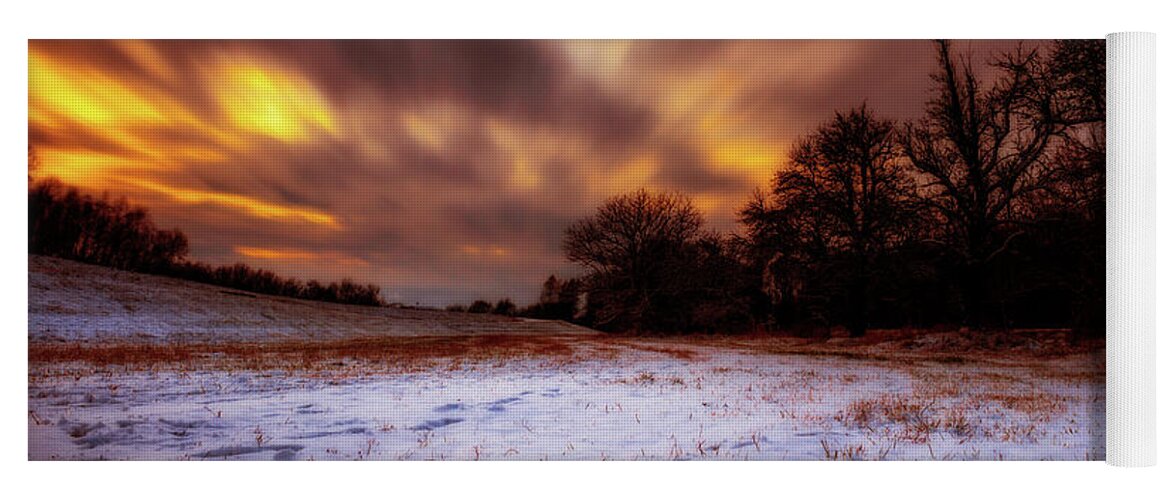 Worms Yoga Mat featuring the photograph Winter Dusk #2 by Marc Braner