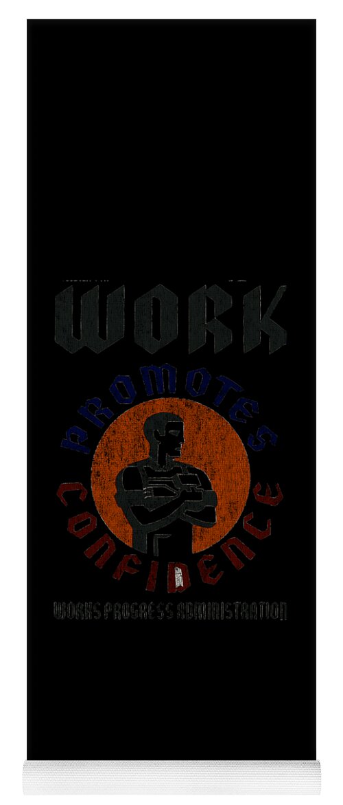 Cool Yoga Mat featuring the digital art WPA Work Promotes Confidence Vintage #1 by Flippin Sweet Gear