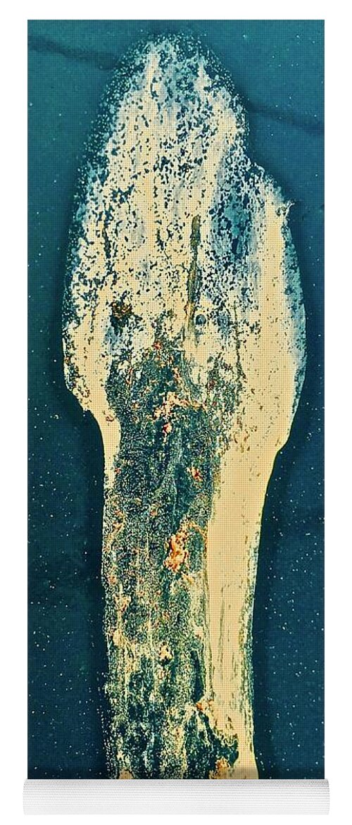 Abstract Photograph Yoga Mat featuring the mixed media 109  Torch faa by Michael Bobay