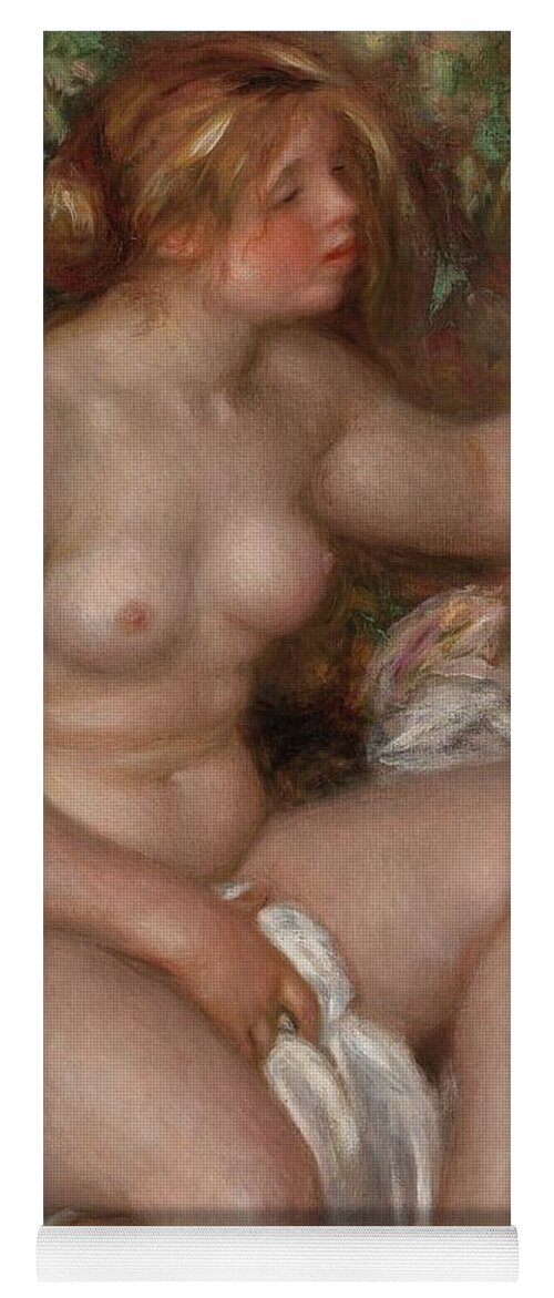 Nude Yoga Mat featuring the painting After The Bath by Pierre-auguste Renoir