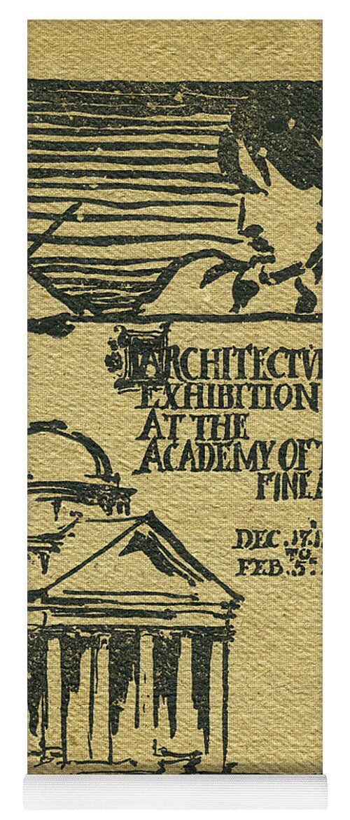 Pennsylvania Academy Of The Fine Arts Yoga Mat featuring the mixed media 1894-95 Catalogue of the Architectural Exhibition at the Pennsylvania Academy of the Fine Arts by Wilson Eyre Jr