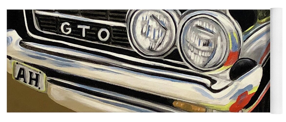 Gto Yoga Mat featuring the painting 1964 Gto by Dean Glorso