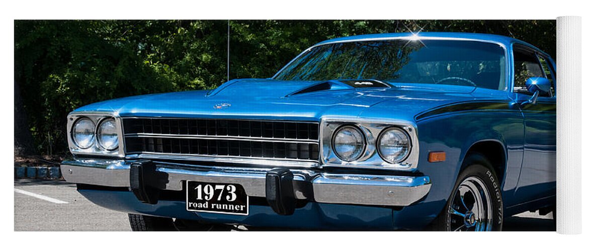 1973 Roadrunner Yoga Mat featuring the photograph 1973 Plymouth Roadrunner by Anthony Sacco