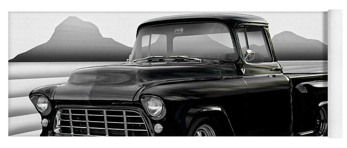 1955 Chevrolet 3100 Pickup Yoga Mat featuring the photograph 1955 Chevrolet 3100 Stepside Pickup #2 by Dave Koontz