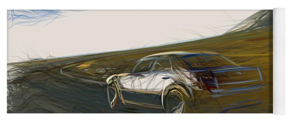 Chrysler Yoga Mat featuring the digital art Chrysler 300C SRT8 Draw #2 by CarsToon Concept