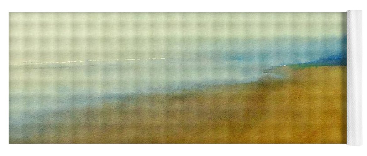 Oregon Coast Yoga Mat featuring the mixed media Foggy Morning #2 by Bonnie Bruno