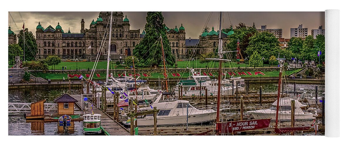 Harbor Yoga Mat featuring the photograph Harbor and Parliament Building #2 by Darryl Brooks