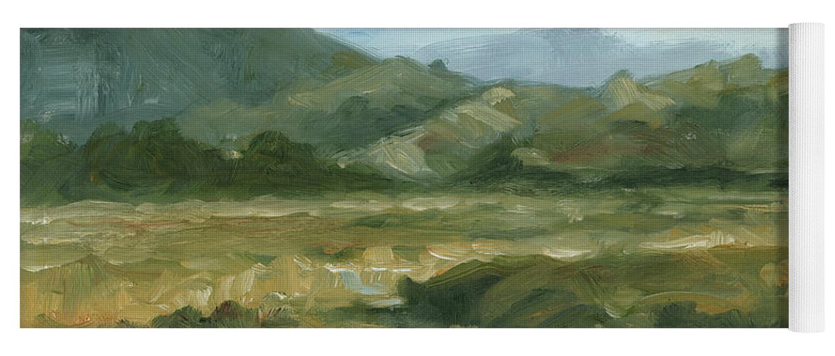 Landscapes Yoga Mat featuring the painting Impasto Landscape IIi #2 by Ethan Harper
