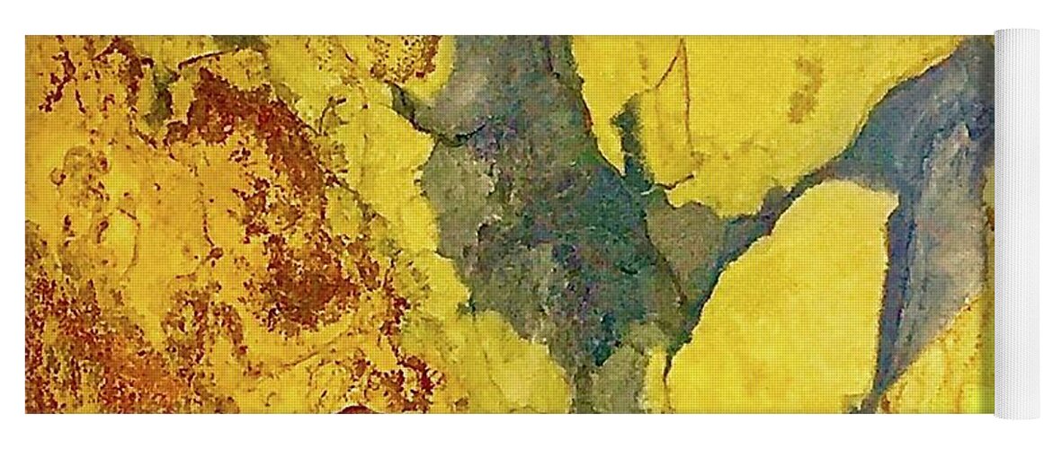 Abstract Photograph Yoga Mat featuring the mixed media 214 Stone32  faa by Michael Bobay
