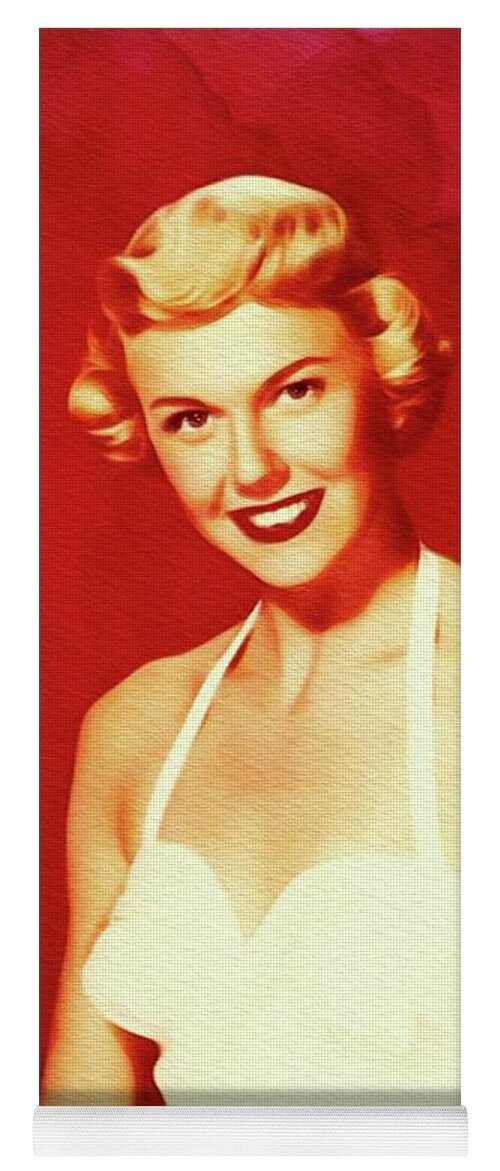 Doris Yoga Mat featuring the painting Doris Day, Movie Star #3 by Esoterica Art Agency