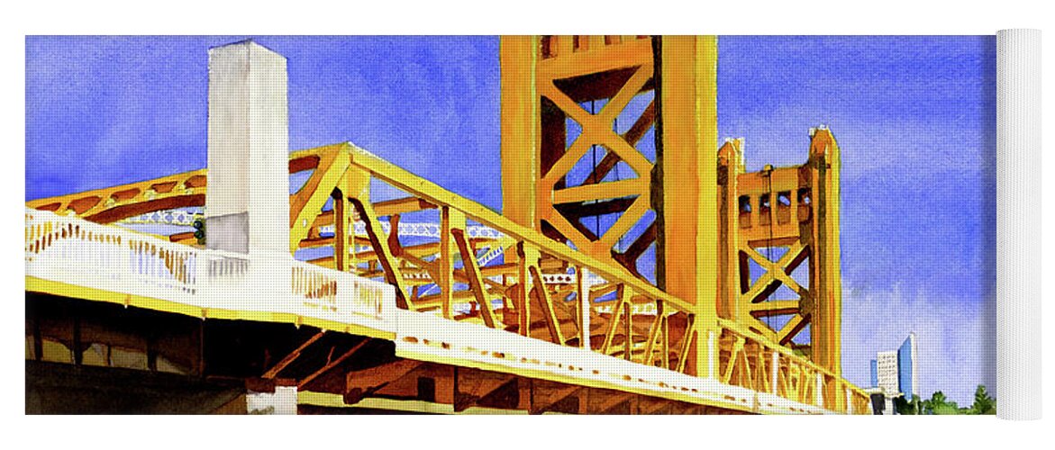 Tower Bridge Yoga Mat featuring the painting #344 Tower Bridge 2 #344 by William Lum