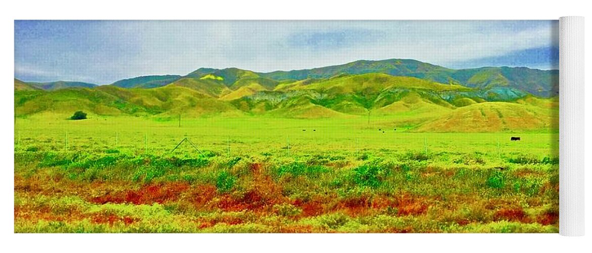 Landscape Photograph Yoga Mat featuring the mixed media 364  LS 13  faa by Michael Bobay