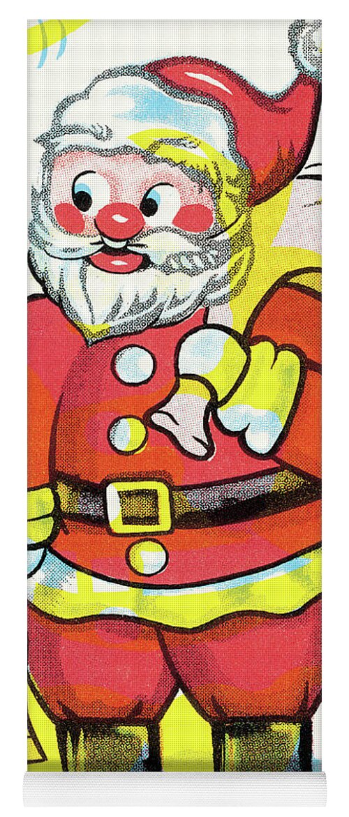 Bag Yoga Mat featuring the drawing Santa Claus #38 by CSA Images