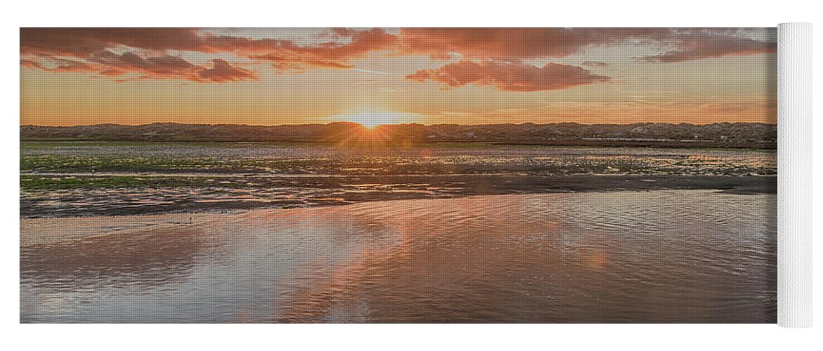 Sunset Yoga Mat featuring the photograph Moss Landing Sunset #4 by Bill Roberts