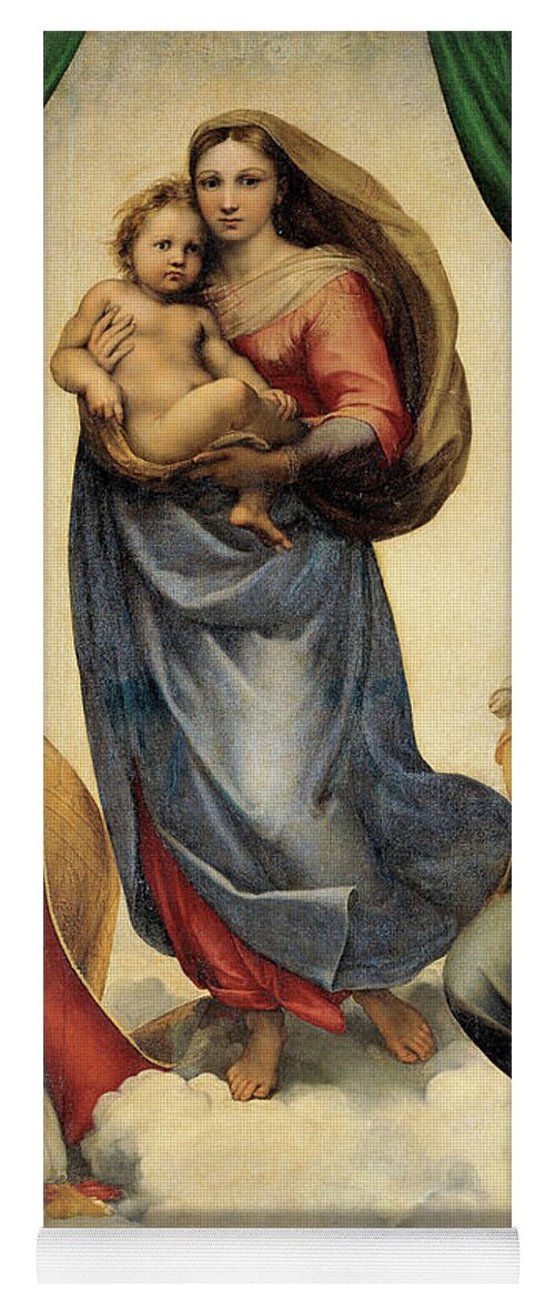 Raphael Yoga Mat featuring the painting The Sistine Madonna #13 by Raphael