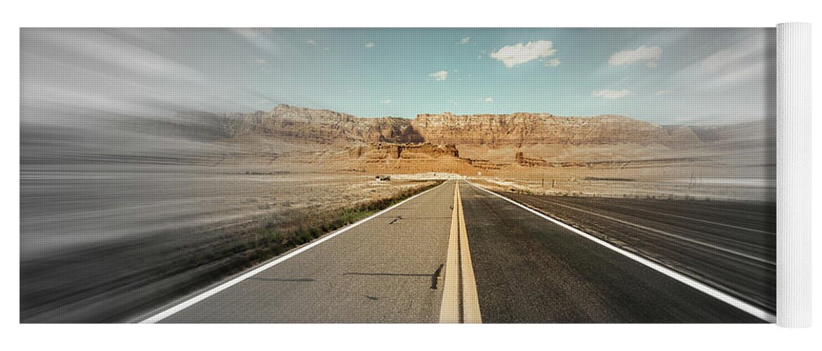 Arizona Yoga Mat featuring the photograph Arizona Desert Highway by Raul Rodriguez