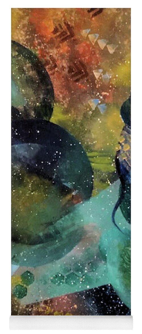 Abstract Yoga Mat featuring the painting A-808 by Art by Gabriele