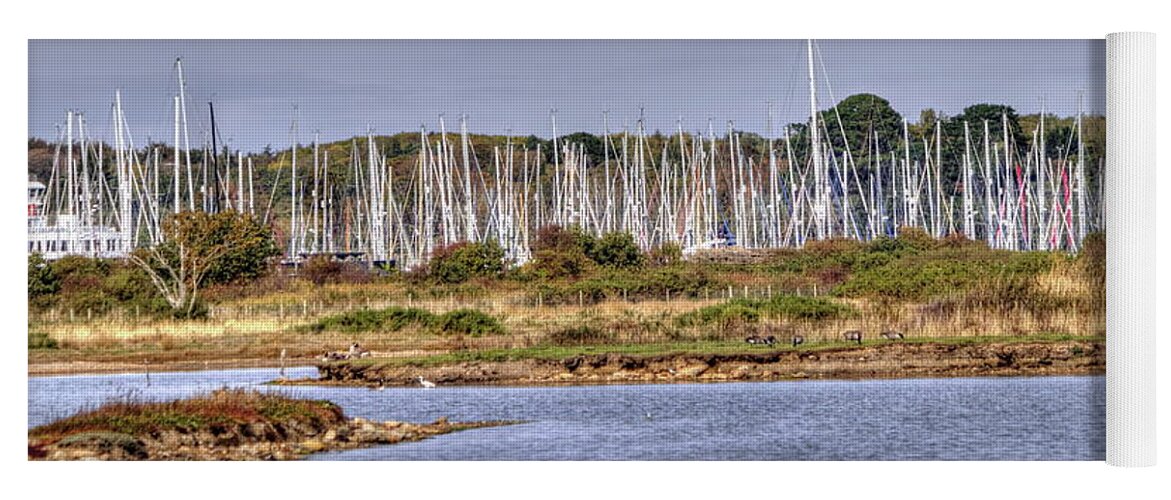 Masts Yoga Mat featuring the photograph A Forest Of Masts by Jeff Townsend