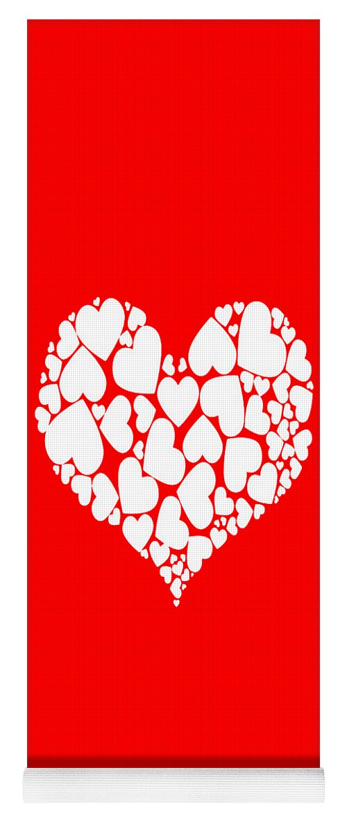 Love Yoga Mat featuring the digital art A Heart Full of Love Romantic Pattern by Taiche Acrylic Art