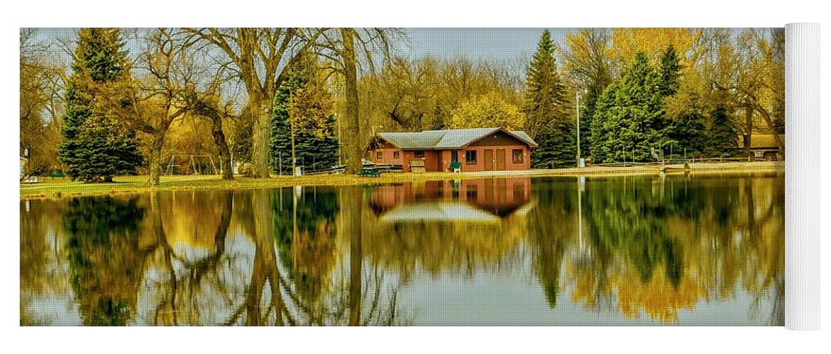 Lake Yoga Mat featuring the photograph A Lake in Barnesville, Minnesota by Curtis Tilleraas