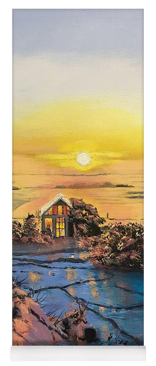 Sunrise Yoga Mat featuring the painting A Perfect Prairie Morning by Sharon Duguay