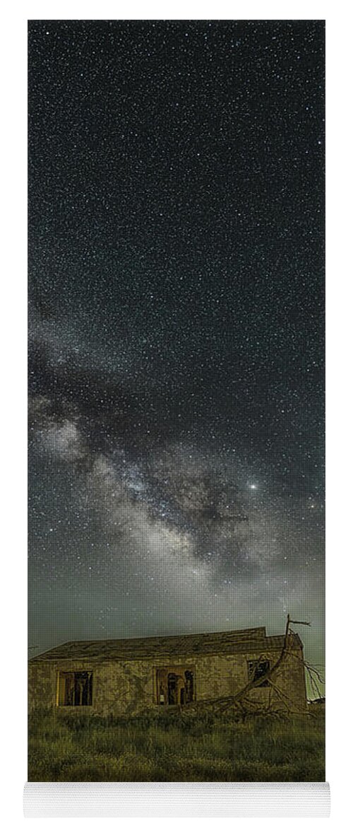 Milky Way Yoga Mat featuring the photograph Abandoned Under the Stars by James Clinich