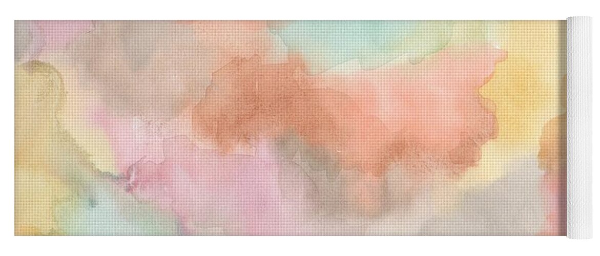 Watercolor Yoga Mat featuring the painting Abstract 34 by Lucie Dumas