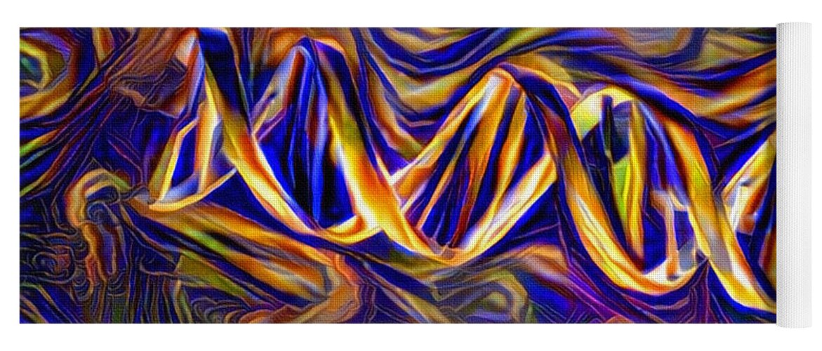 Abstract Yoga Mat featuring the digital art Abstract DNA by Bruce Rolff