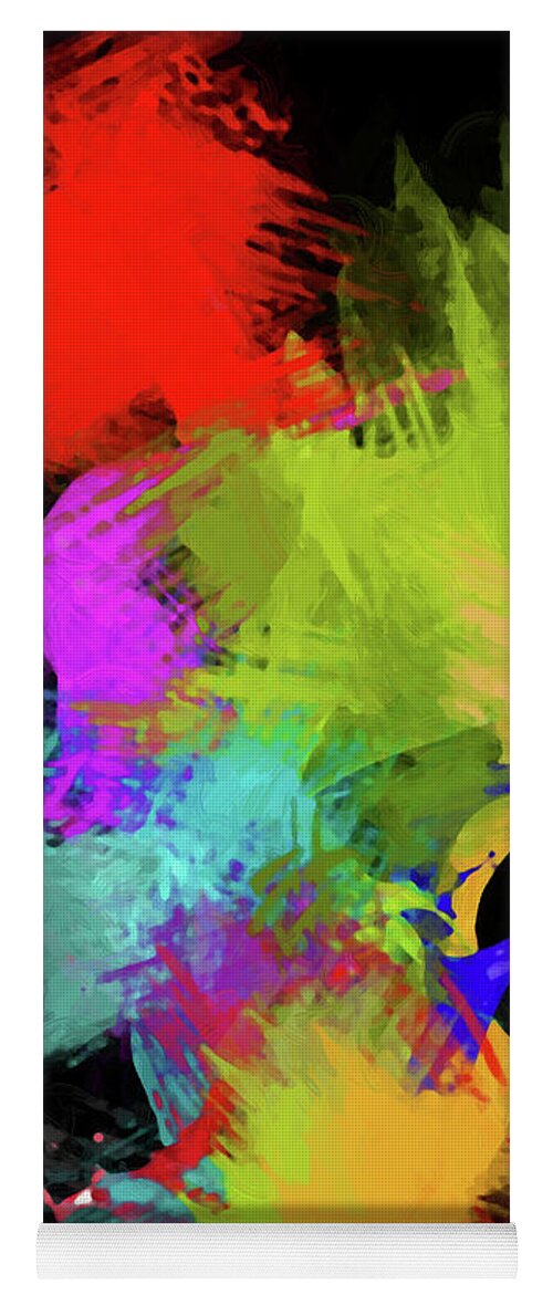 Abstract Yoga Mat featuring the painting Abstract - DWP1292751 by Dean Wittle