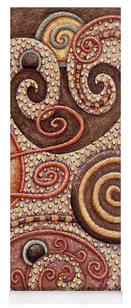 Whimsical Yoga Mat featuring the painting Abstract Spiral 2 by Amy E Fraser