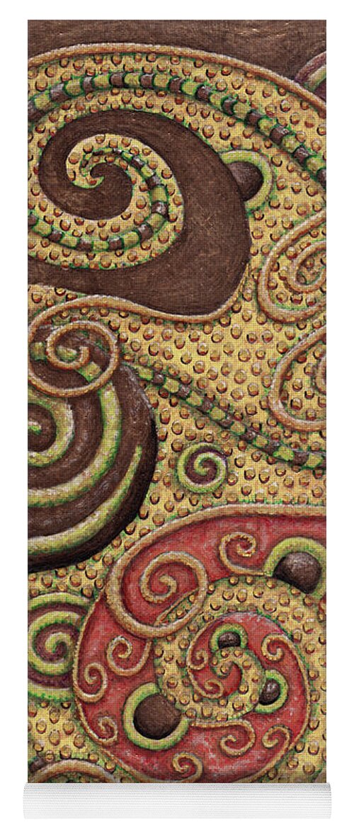 Whimsical Yoga Mat featuring the painting Abstract Spiral 3 by Amy E Fraser