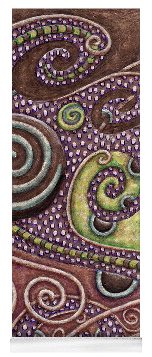 Whimsical Yoga Mat featuring the painting Abstract Spiral 7 by Amy E Fraser
