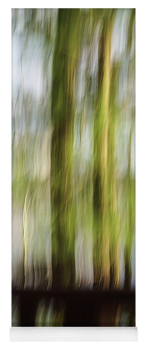 Blurry Trees Yoga Mat featuring the photograph Abstract Trees by Tana Reiff