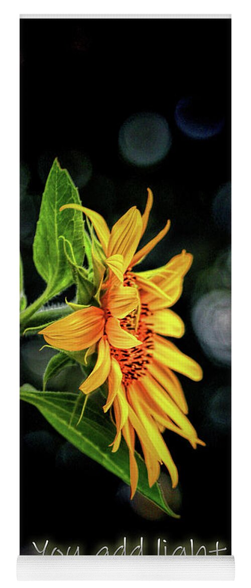 Sunflower Yoga Mat featuring the photograph Adding Light and Color to my Life by Ola Allen