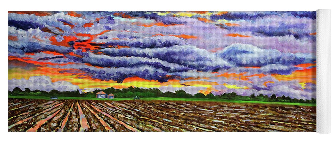 Landscape Yoga Mat featuring the painting After The Storm by Karl Wagner