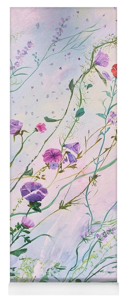 Flowers Yoga Mat featuring the painting Against All Odds III by Deborah Naves
