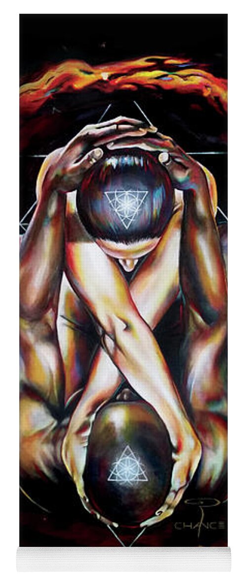 Tantra Yoga Mat featuring the painting Alchemical Marriage by Robyn Chance