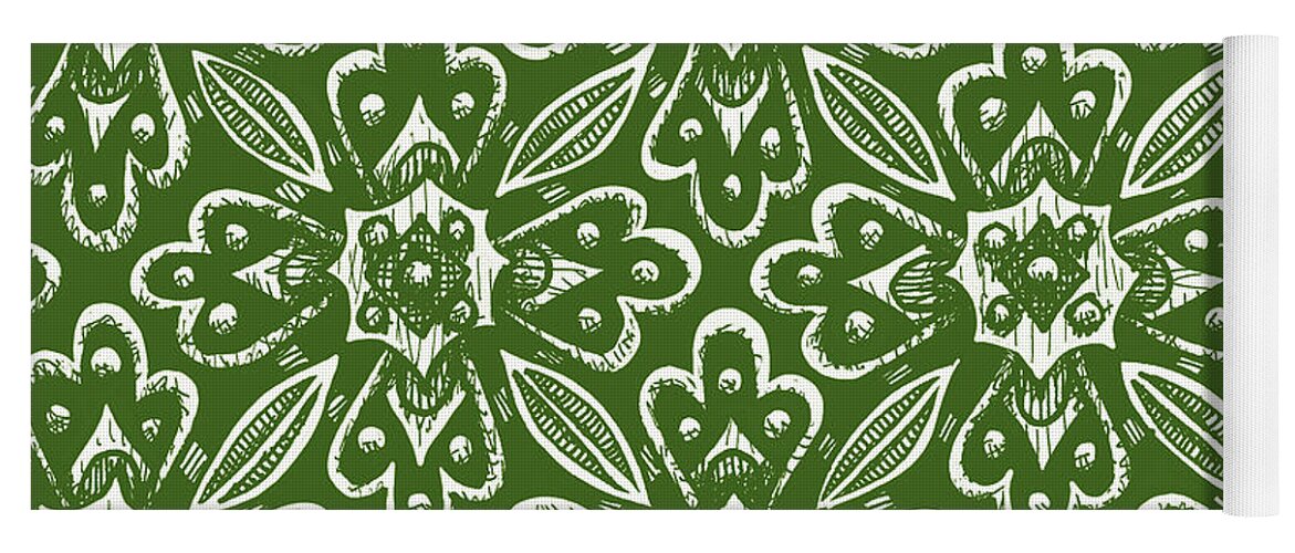 Alien Bloom 29 Plasticine Green Yoga Mat by Amy E Fraser - Amy E Fraser -  Artist Website