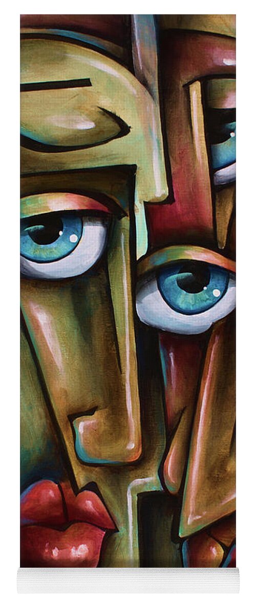 Portrait Yoga Mat featuring the painting All in One by Michael Lang