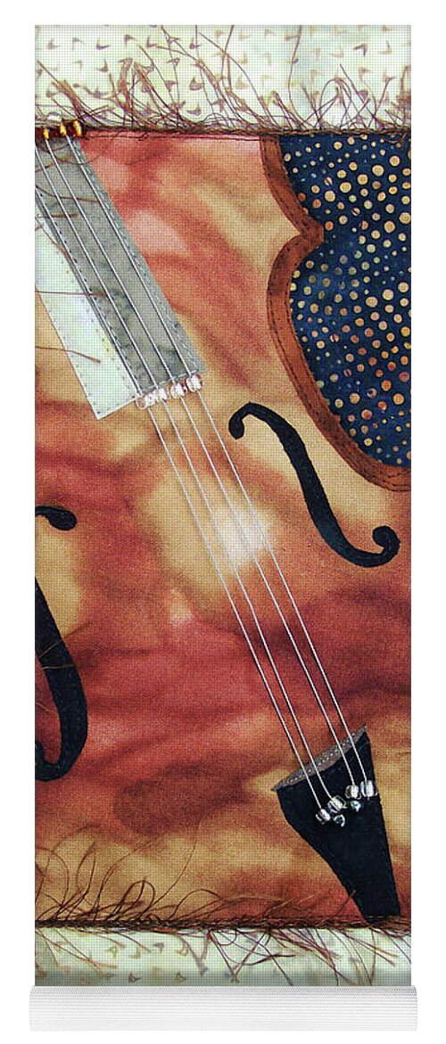 Bass Yoga Mat featuring the tapestry - textile All That Jazz Bass by Pam Geisel